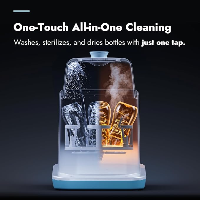 Papablic Bottle Washer Pro, Bottle Washer & Sterilizer & Dryer, 4-in-1 Bottle - Image 7