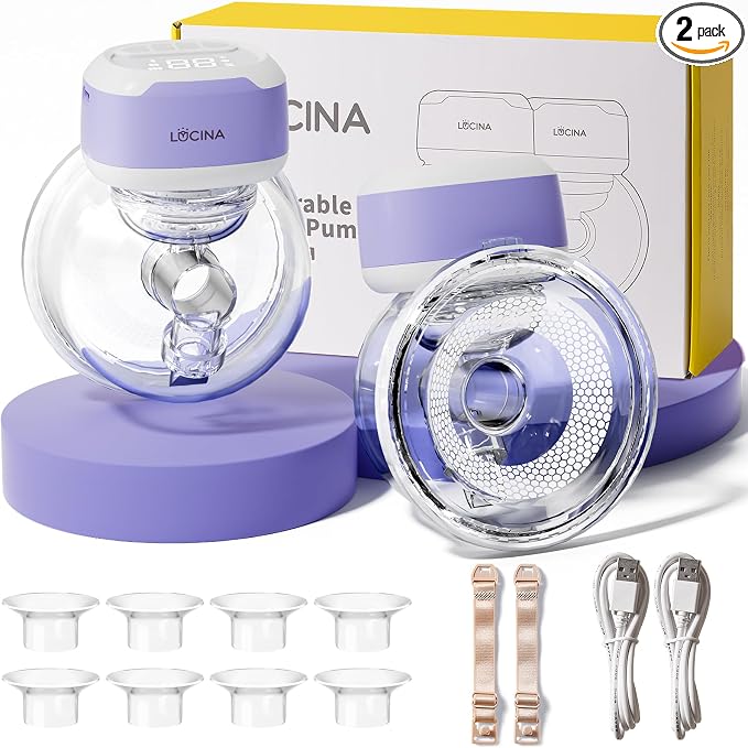 Wearable Breastfeeding Pump Hands Free of Long Battery Life, Portable Electric by LUCINA