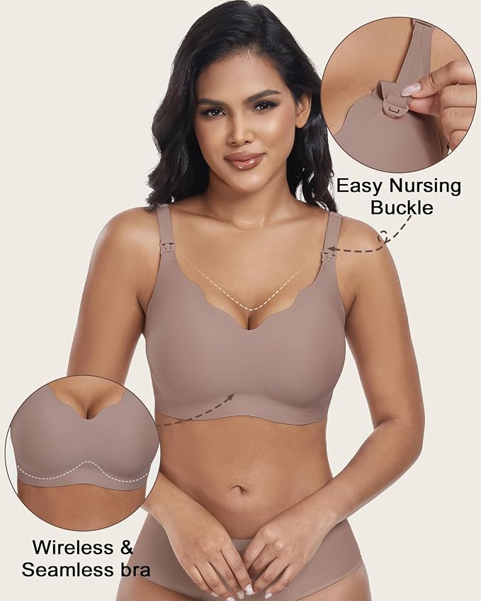 As Fairy Wireless Seamless Pumping Bra Hands Free Nursing Bra Wirefree Comfort - Image 2