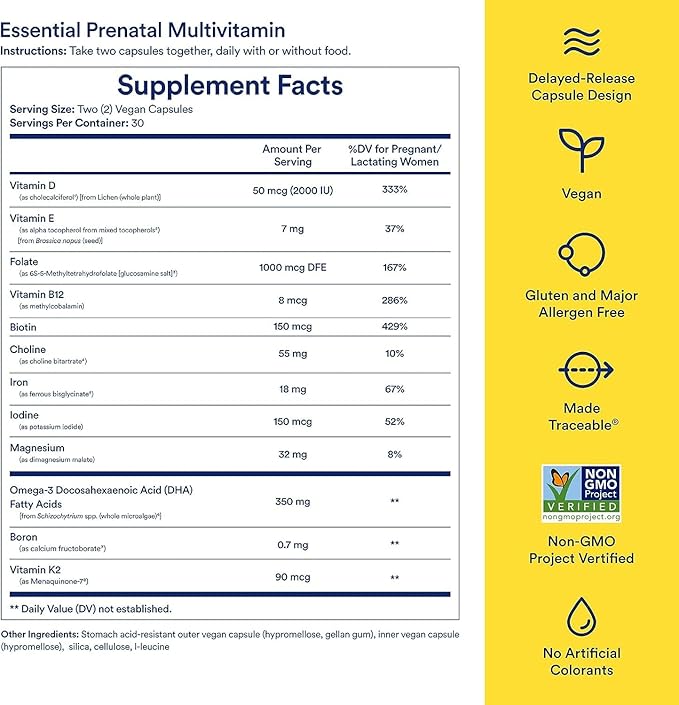 Ritual Essential for Women Prenatal Multivitamin: Folate & Choline for Neural - Image 3