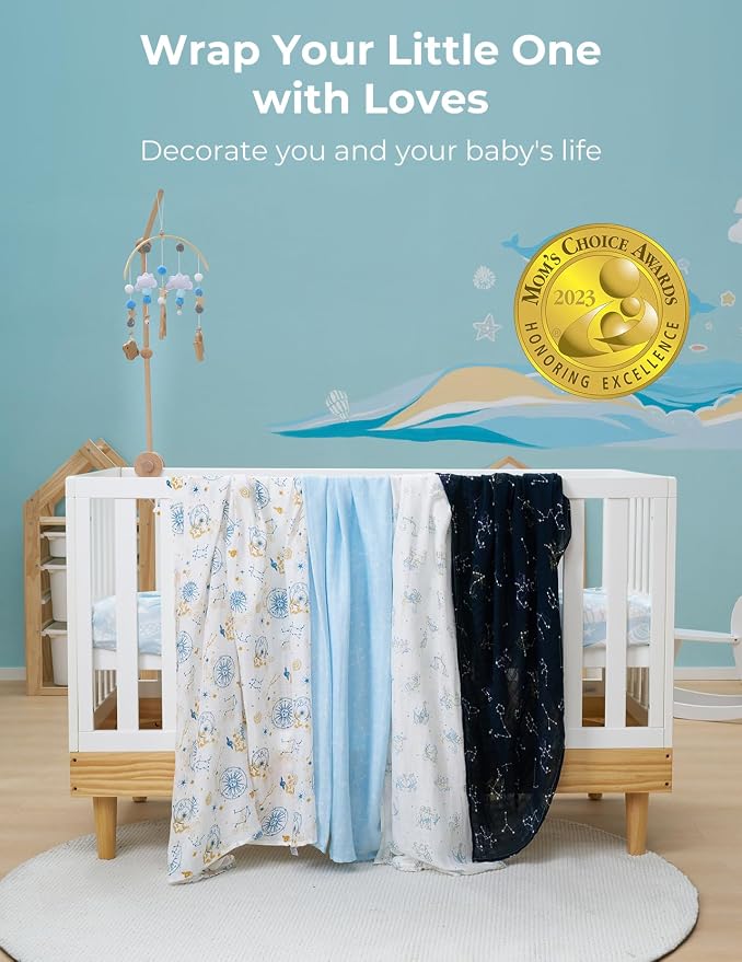 Momcozy Muslin Swaddle Blankets, Ultra Soft Neutral Registry Essentials - Image 7