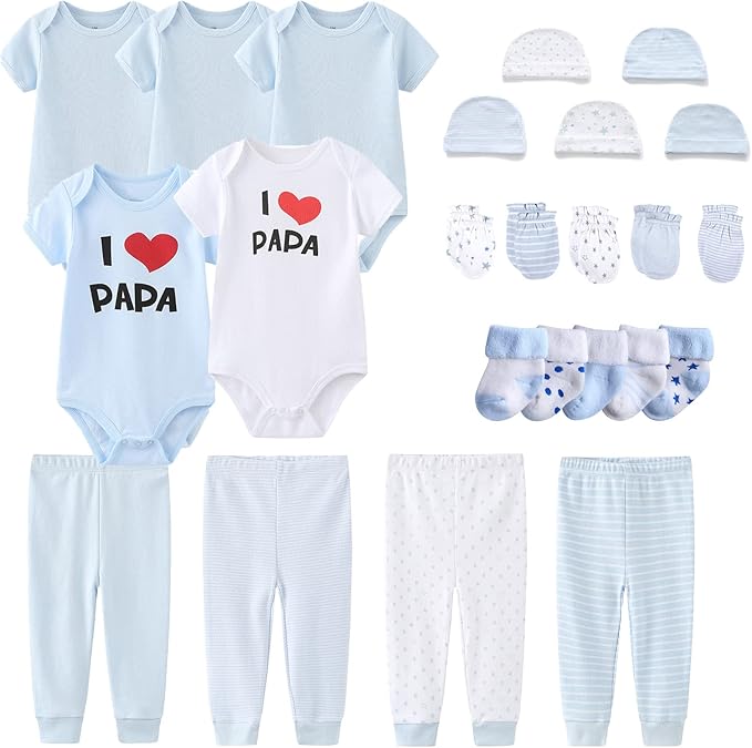 Newborn Layette Gift Set Bodysuits Pants - Image 7