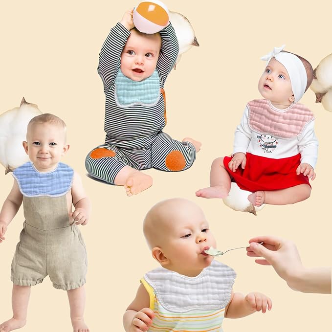 Baby Bibs Muslin Drool Teething Drooling Bibs - Image 7