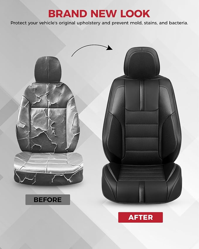 FREESOO Black Front Car Seat Covers - Image 6