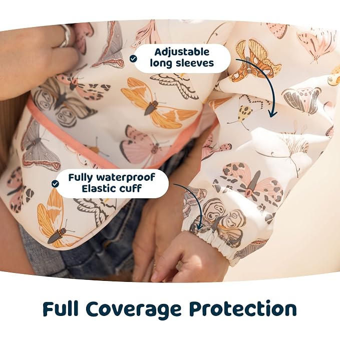 Tiny Twinkle Long Sleeve Bib for Babies & Toddlers – Waterproof Smock Bib for - Image 6