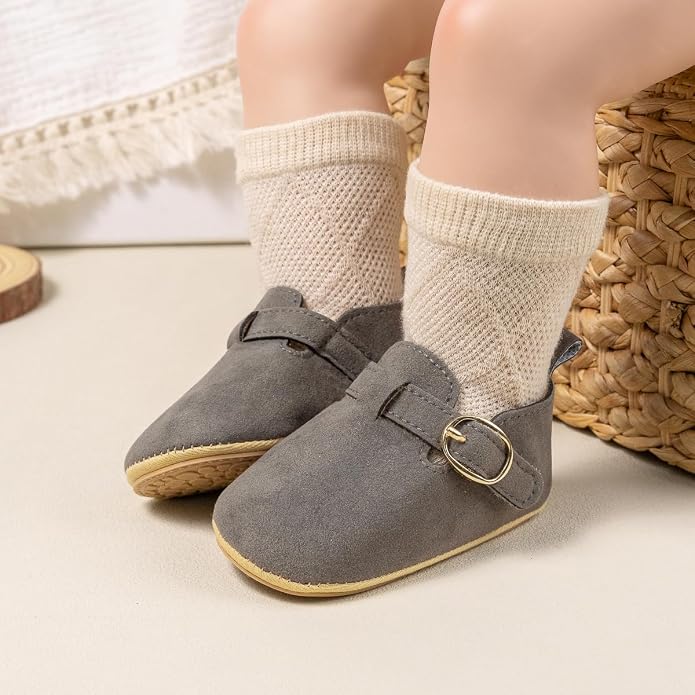 Baby Unisex Warm Snow Boots Newborn Leather Fur Lace Up Ankle Anti-Slip Rubber - Image 4