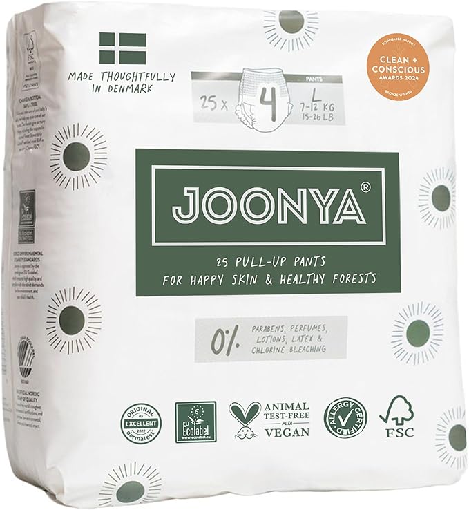 Joonya Pull-Up Pants Baby Diapers, Size 4 L by Joonya