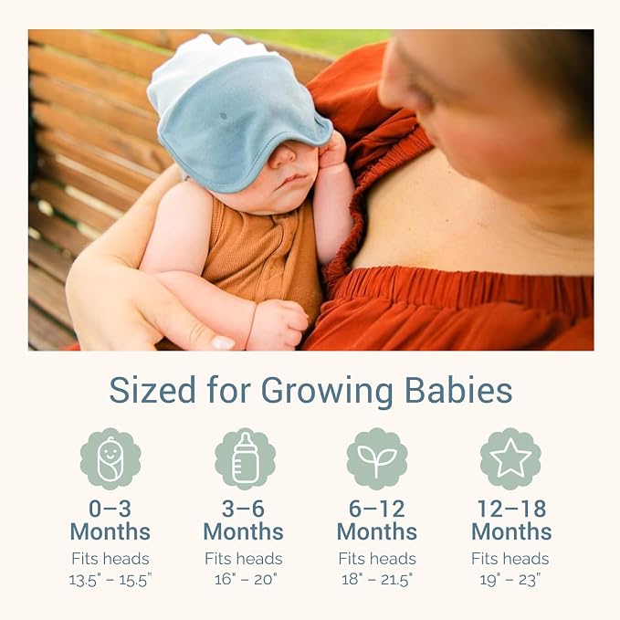 The Original Baby Sleep Mask & Soft Eye Shade – Newborn, Sun Hat & Beanie – - Image 7