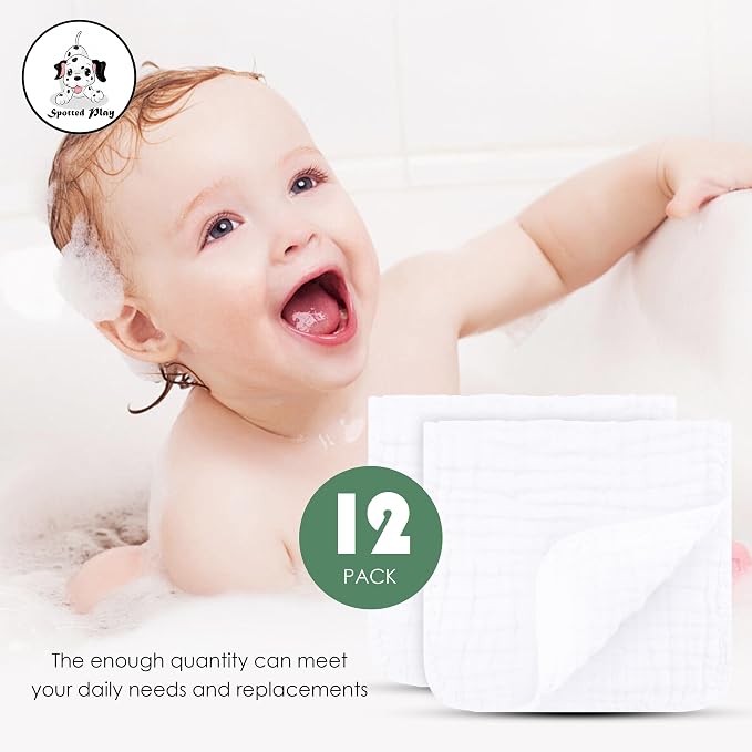 Muslin Burp Cloths 100% Cotton Large 20''x10'' Extra Soft and Absorbent Baby - Image 5