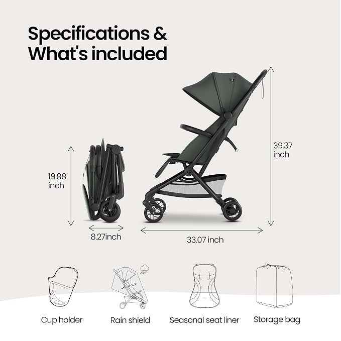 Mompush Velo Lightweight Travel Stroller, Compact & Airplane-Friendly - Image 9