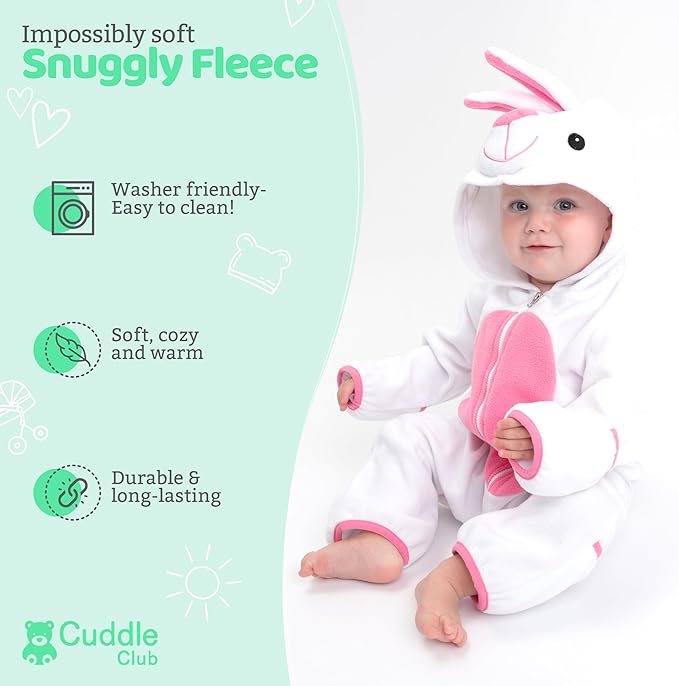 Cuddle Club Fleece Baby Bunting Bodysuit - Image 2