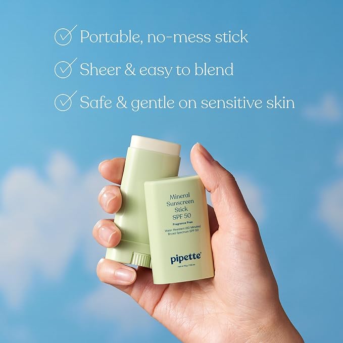 Pipette Baby Mineral Sunscreen Stick SPF 50, Broad Spectrum Sunblock - Image 4