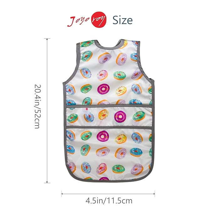 Joyo roy Mess Proof Baby Bibs for Eating Waterproof Toddler Bibs for Boys 2-4 - Image 5