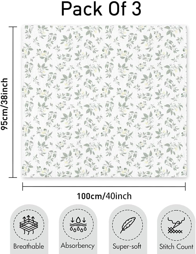 GLLQUEN BABY Muslin Swaddle Blankets, Baby Swaddle Blanket Unisex, Osmanthus - Image 7