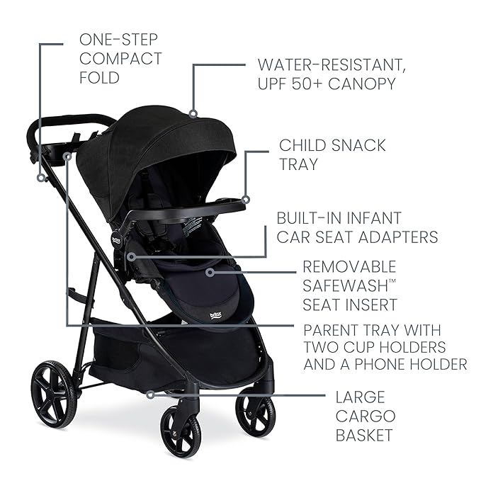 Britax Willow Brook S+ Travel System, Infant Car Seat and Stroller Combo - Image 3