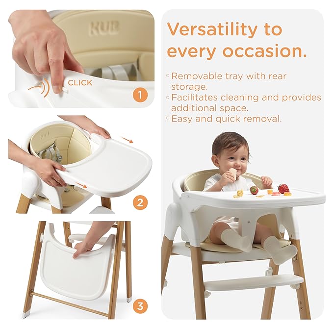 KUB High Chair for Babies and Toddlers Adjustable Foldable Convertible 5 Point - Image 4