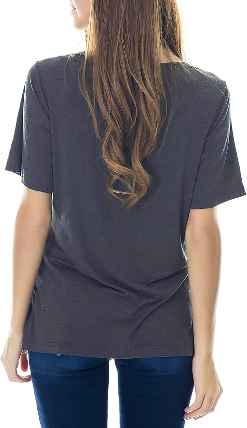 Smallshow Women's Maternity Nursing Tops Short Sleeve Breastfeeding Clothes - Image 4