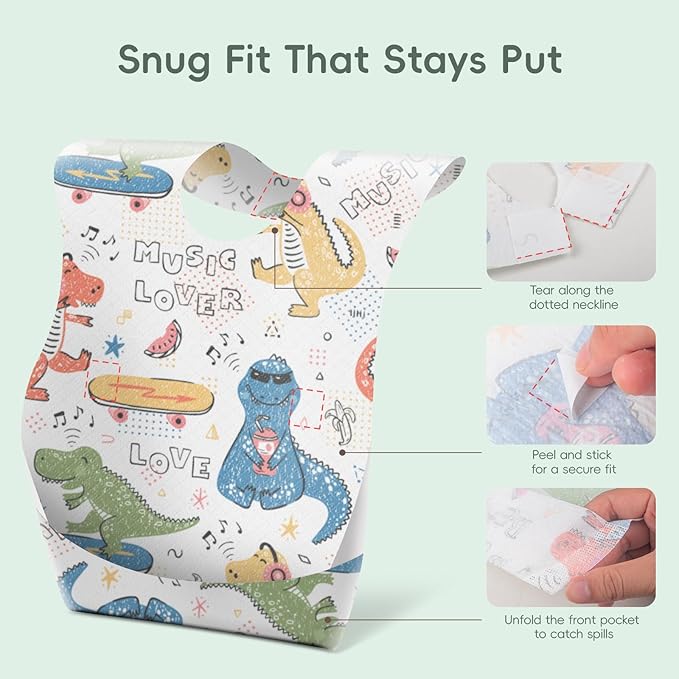 KIIS Disposable Baby Bibs for Baby Boys and Girls - Image 6