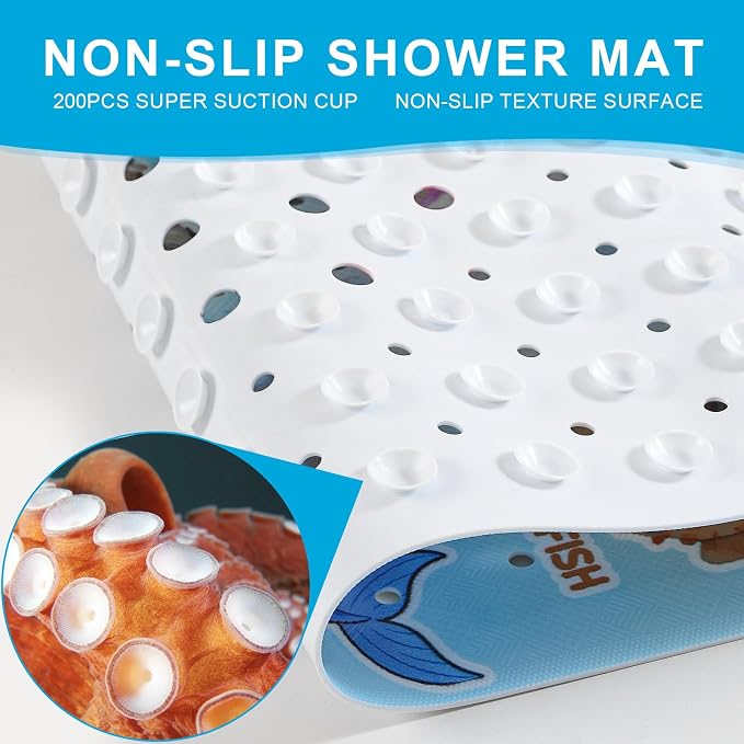 XIYUNTE Baby Bath Mat for Tub Non Slip Kids Bath Mat - Image 3