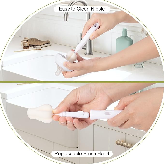 5-in-1 Baby Bottle Brush Kit, Silicone Bottle Brush - Image 5