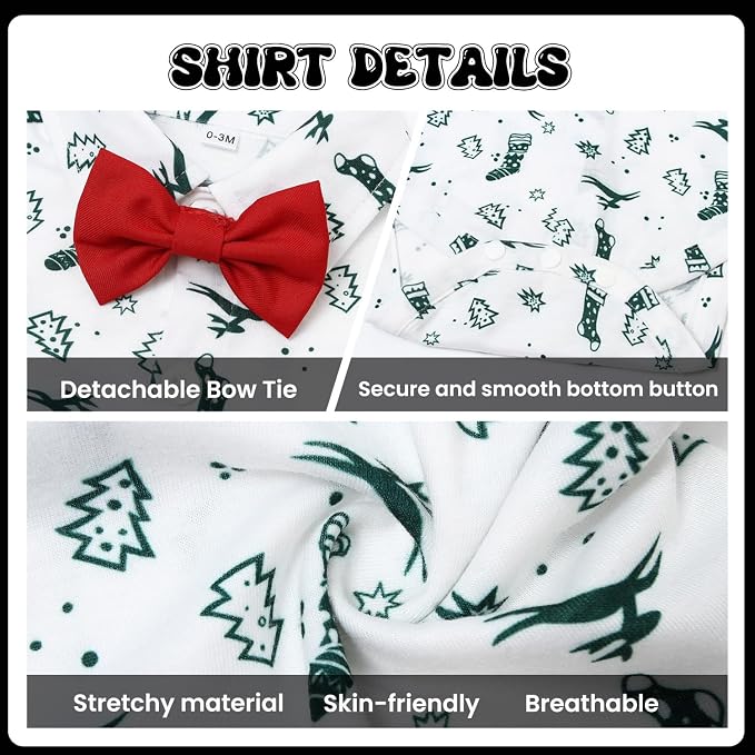 Baby Boy Clothes Suits Infant Gentleman Wedding Outfit Formal Dress Shirt Vest - Image 3