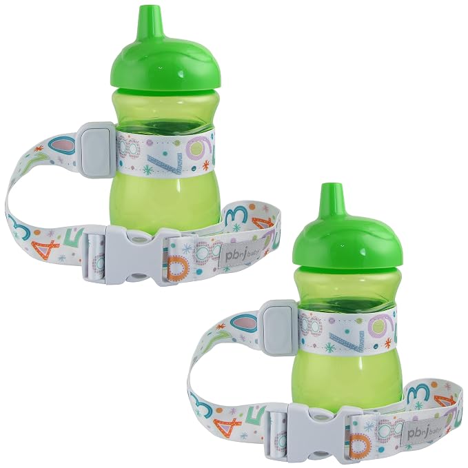 PBnJ Baby SippyPal Sippy Cup Holder Strap Leash Tether 123 2-Pack by PBnJbaby