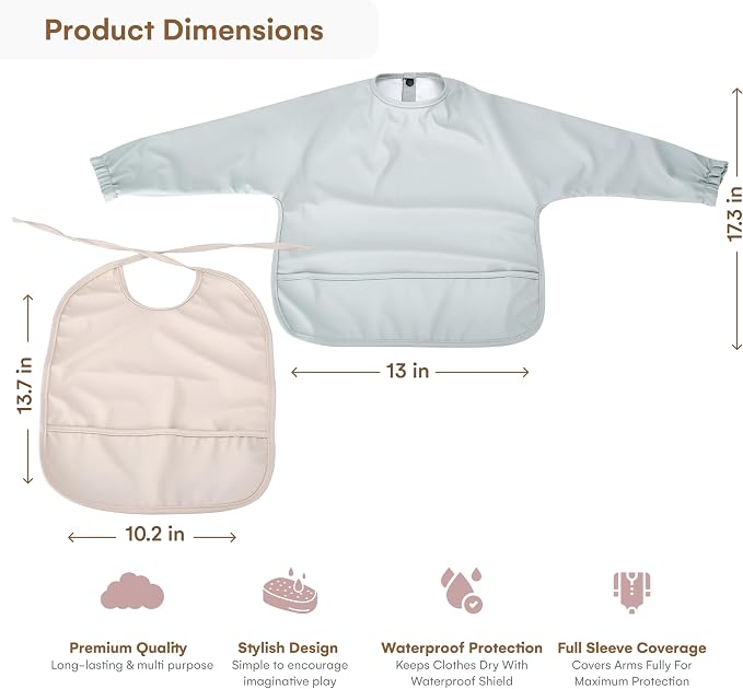 CHILDLIKE BEHAVIOR Baby Smock Bib - Image 3