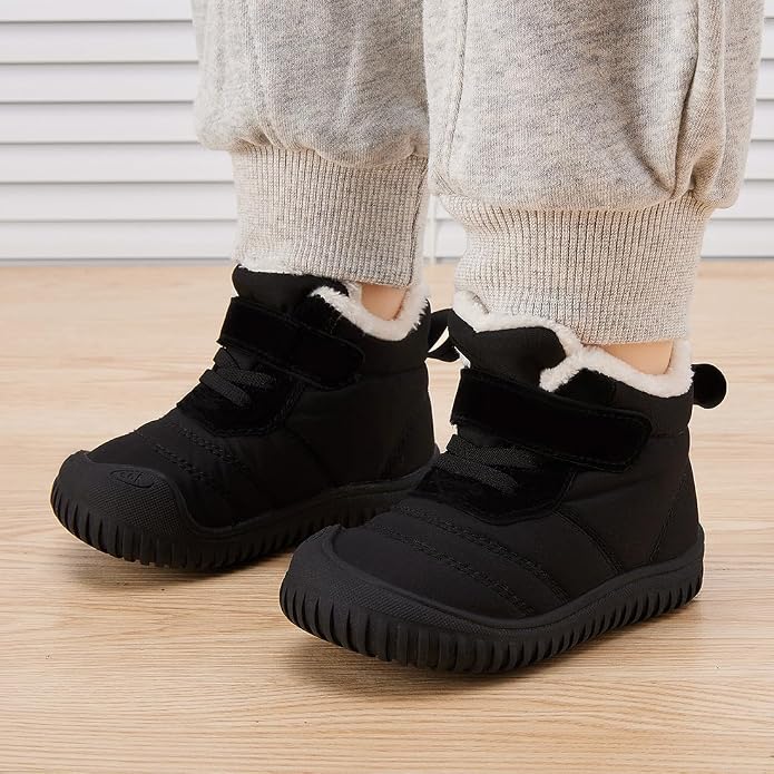 BMCiTYBM Toddler Baby Snow Boots Winter Shoes Boys Girls Cold Weather Baby Faux - Image 2