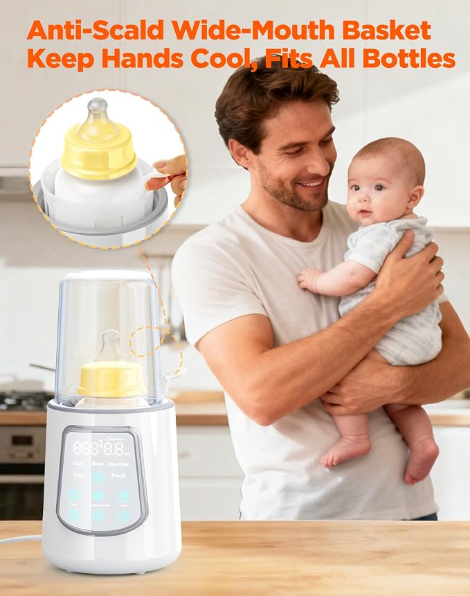 Fast Baby Bottle Warmer for Breastmilk, Smart 12 in 1 Breast Milk Warmer for - Image 6