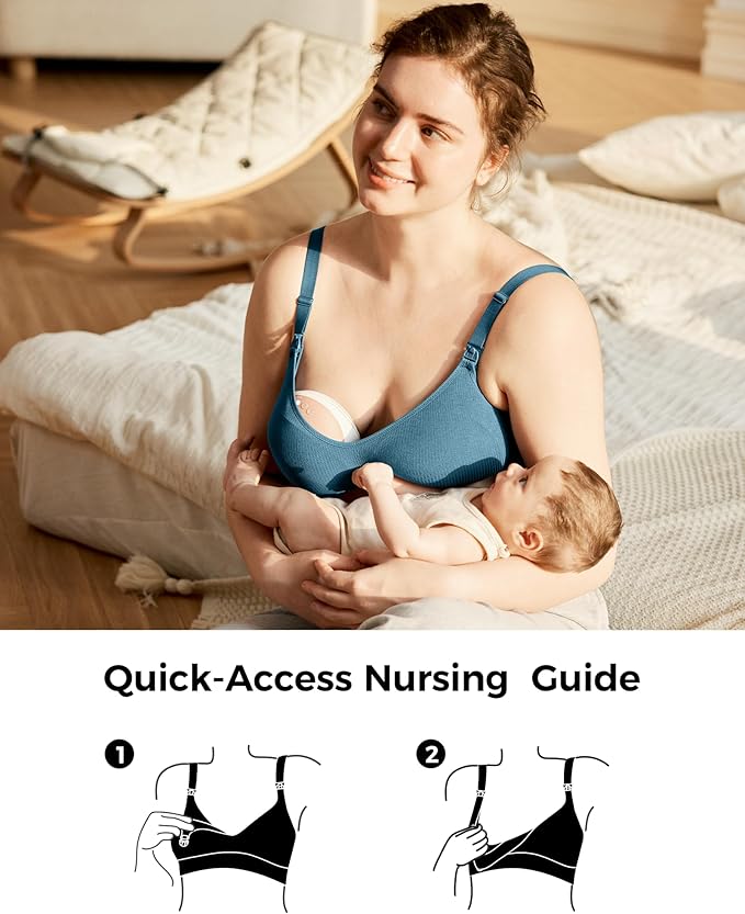 Momcozy Hands-Free Pumping Bra, Wireless & Seamless HF010 Breast Pump Bra - Image 5