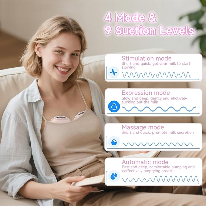 Breast Pump Hands Free, Wearable Breastfeeding Pump - Image 4