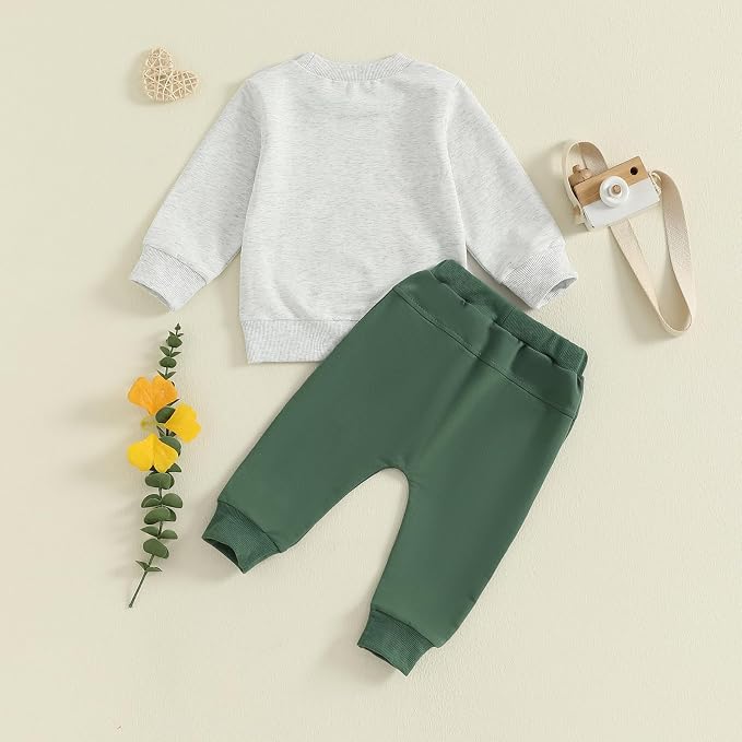 Nyapruwe Toddler Baby Boy Fall Outfit Funny Print Long Sleeve Sweatshirt - Image 7