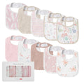 Muslin Baby Drool Bibs for Unisex Boys Girls, 10 Pack Soft Cotton Baby Bib for by LYRICHOMBABY