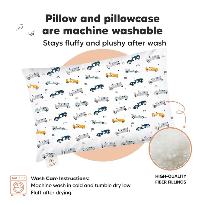 KeaBabies Toddler Pillow with Pillowcase, Jumbo 14X20 - Image 4