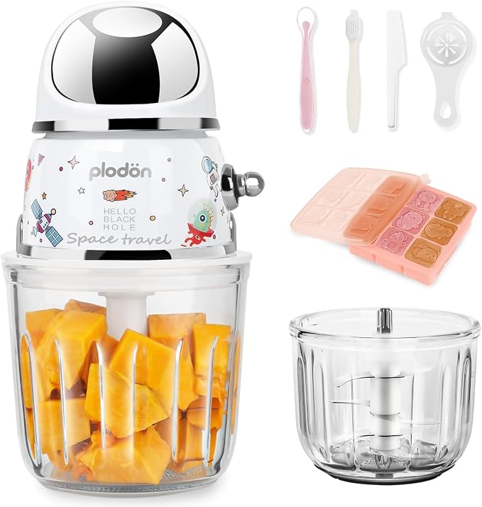 Baby Food Maker Mini Cute and Small Food Processor Puree Blender Grinder by Plodon