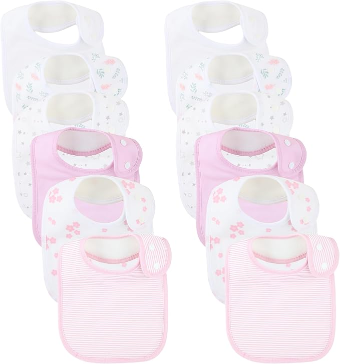 Baby Bibs Soft and Absorbent Organic Cotton Bandana Drool Bibs Set by Benoxine