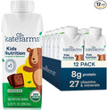 KATE FARMS Organic Kids Nutrition Chocolate Shake, 8g Protein, 27 Vitamins and by KateFarms