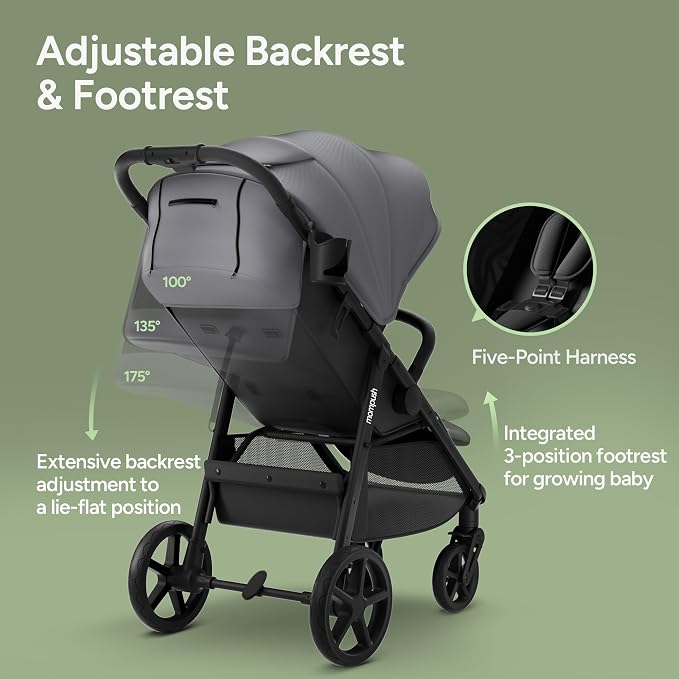 Mompush Nova Baby Stroller for Toddler, Infant & Newborn | Spacious Seat & - Image 4