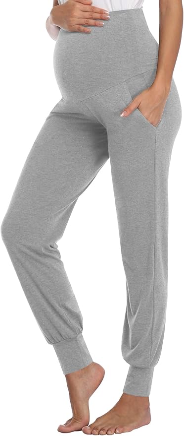 AMPOSH Women's Maternity Pants Stretchy Lounge Workout Pants Casual Loose Comfy by AMPOSH