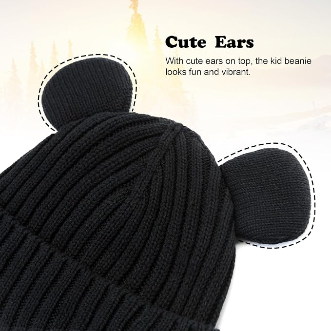 Toddler Boy Winter Beanie Baby Knit Hat Warm Girl Beanies Newborn Cute Hats - Image 3