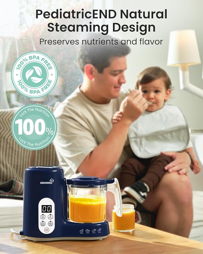 GROWNSY Baby Food Maker with Steam Basket, One Step Baby Food Processor Steamer - Image 9