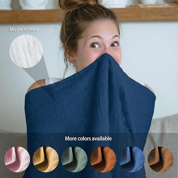 Muslin Nursing Covers for Breastfeeding, Arch Neckline Breast Feeding Covers - Image 5