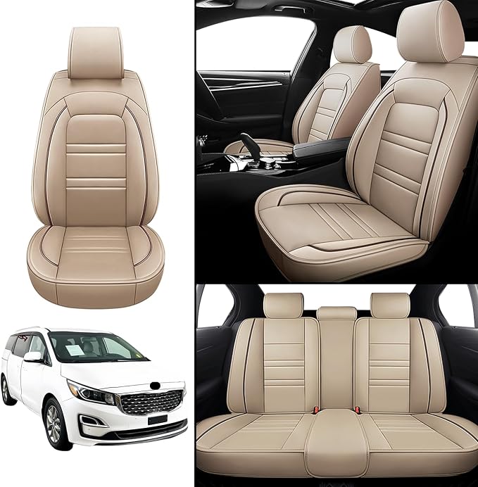 Seat Covers for kia Sedona 2003-2021 | 5-Seats Leather Seat Covers - Image 2