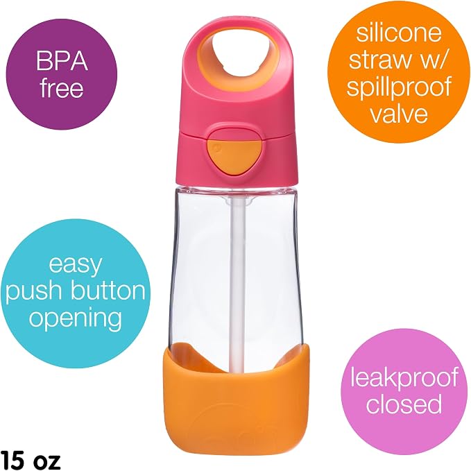 b.box 15oz Tritan Straw Bottle: Kids Water Bottle - Image 3