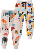 HUAER& Baby Boy's Jogger Pants Dinosaur Car Animal Print Drawstring Elastic by HUAER