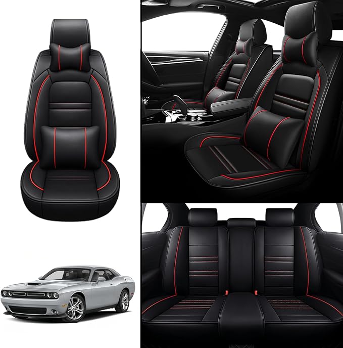 Car Seat Covers for Dodge Challenger 2008-2023 | 5-Seats Seat Covers, - Image 2