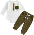 fhutpw Baby Boy Clothes 3 6 12 18 Months Ribbed Knitted Long Sleeve Romper and by fhutpw