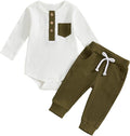 fhutpw Baby Boy Clothes 3 6 12 18 Months Ribbed Knitted Long Sleeve Romper and by fhutpw