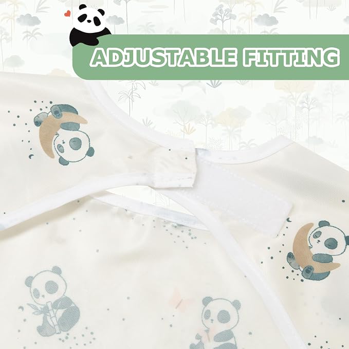 Little Dimsum Baby Bib with Pocket Waterproof Toddler Bibs Infant Feeding Bibs - Image 4