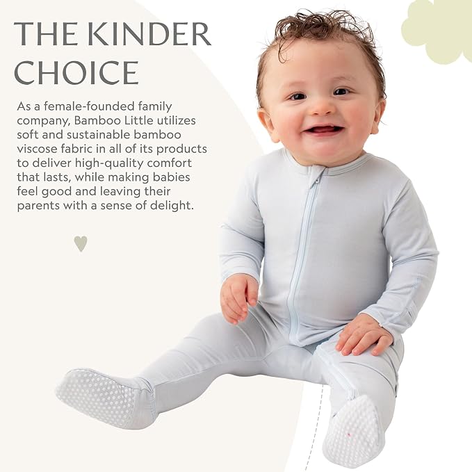 Bamboo Little Soft Baby Footie Pajamas, Baby Clothes, Newborn Sleepers - Image 6